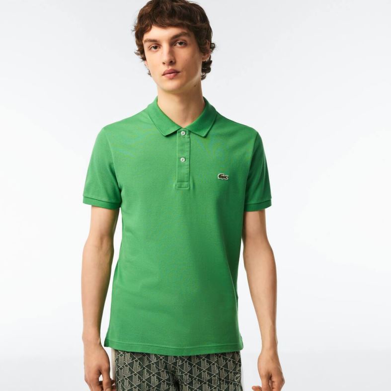 polo original l.12.12 de corte slim verde Lacoste ropa hombres 80XZX248