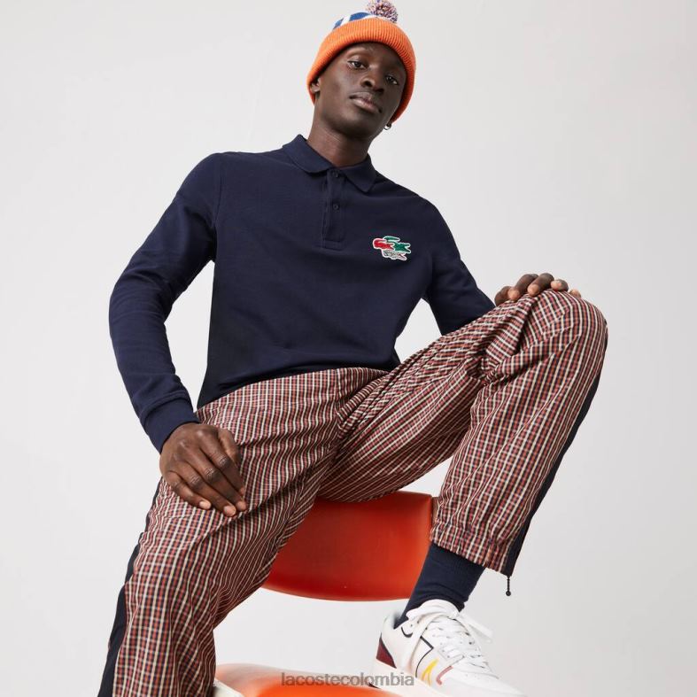 polo regular fit de algodón orgánico Azul marino Lacoste ropa hombres 80XZX917