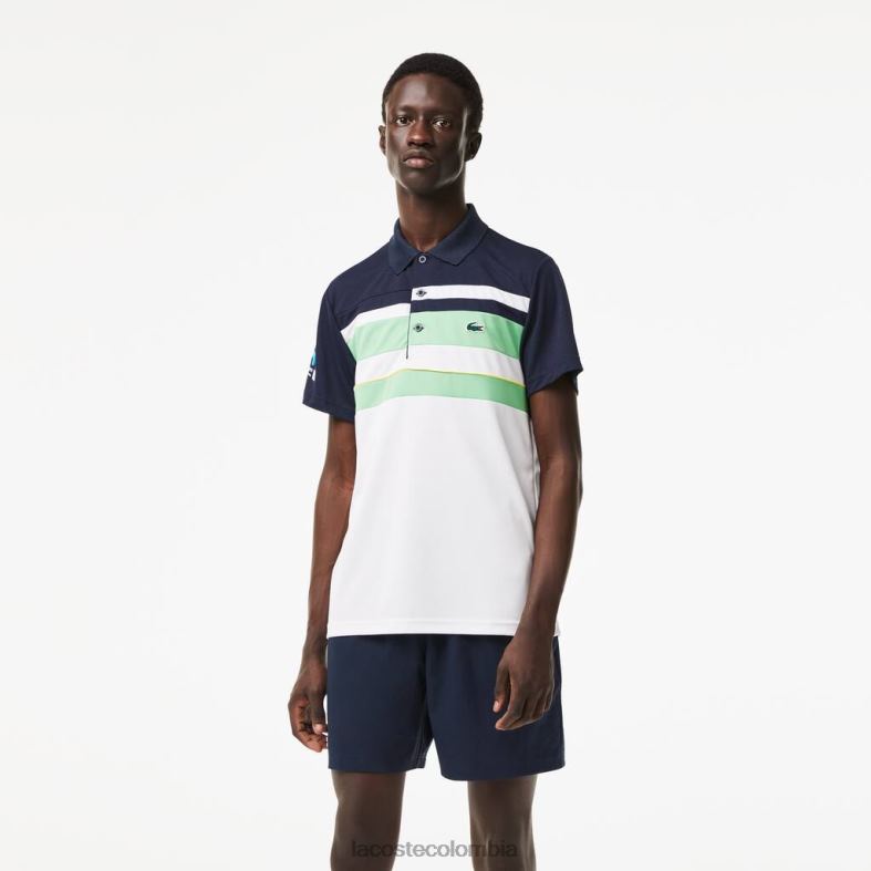 polo sport miami open edition a rayas azul/verde/blanco Lacoste ropa hombres 80XZX238
