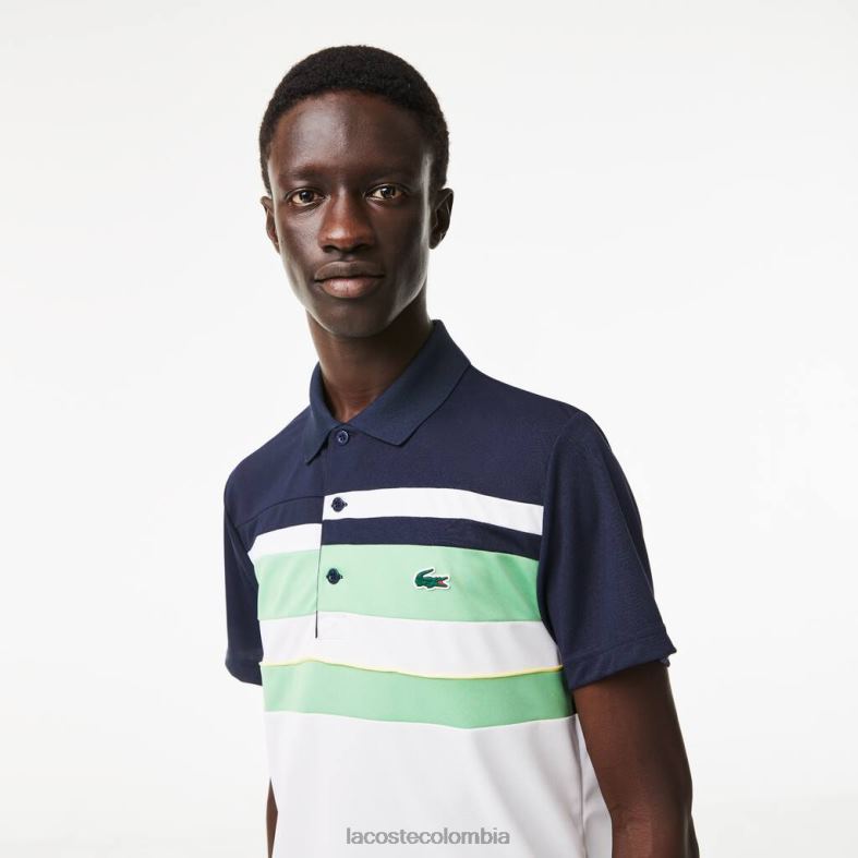 polo sport miami open edition a rayas azul/verde/blanco Lacoste ropa hombres 80XZX238