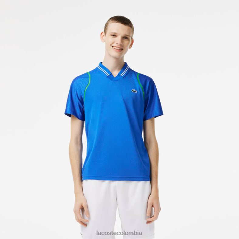 polo tenis x daniil medvedev azul Lacoste ropa hombres 80XZX234