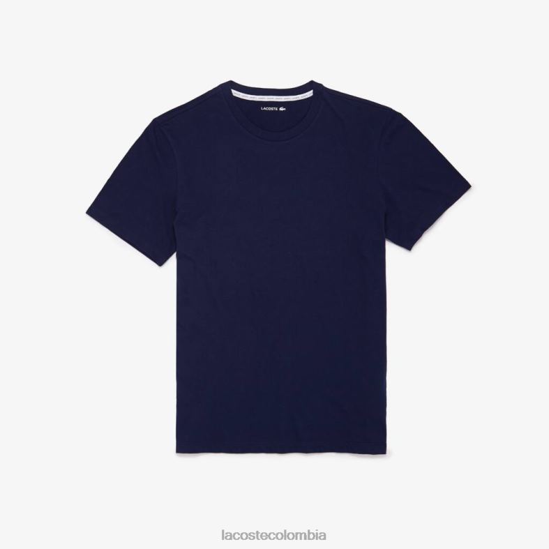 camiseta cómoda de manga corta Azul marino Lacoste ropa hombres 80XZX1384