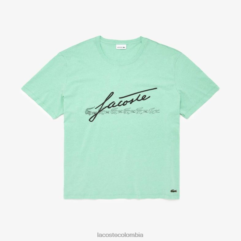 camiseta con estampado distintivo verde Lacoste ropa hombres 80XZX850