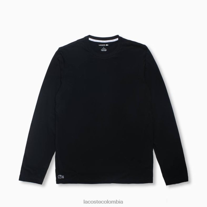 camiseta de manga larga negro Lacoste ropa hombres 80XZX198