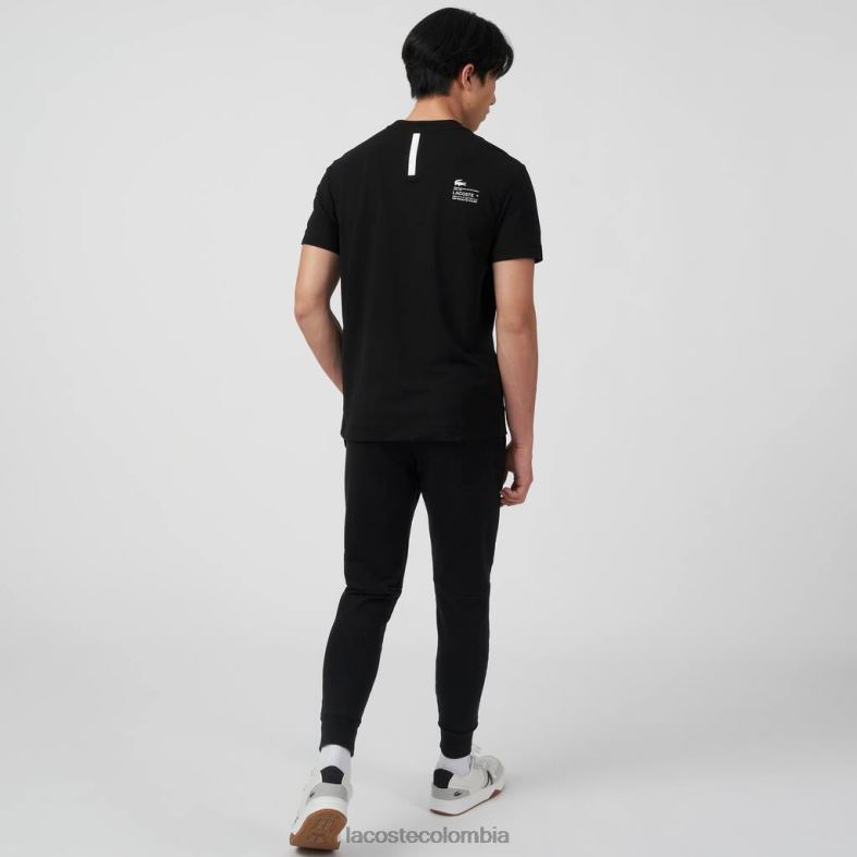 camiseta de piqué con logo y corte regular negro Lacoste ropa hombres 80XZX560