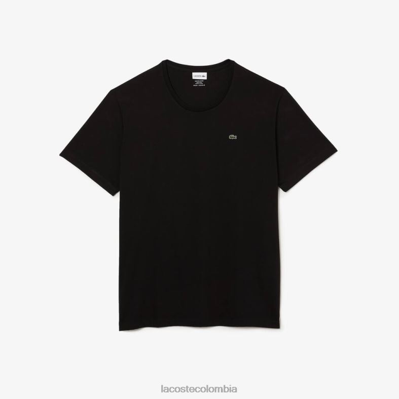 camiseta de punto de algodón con cuello redondo xl negro Lacoste ropa hombres 80XZX759