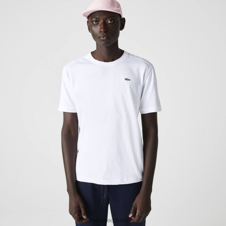 camiseta deportiva transpirable blanco Lacoste ropa hombres 80XZX51