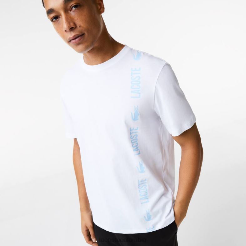 camiseta holgada con logo y logo blanco Lacoste ropa hombres 80XZX1627