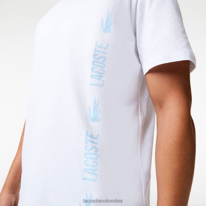 camiseta holgada con logo y logo blanco Lacoste ropa hombres 80XZX1627