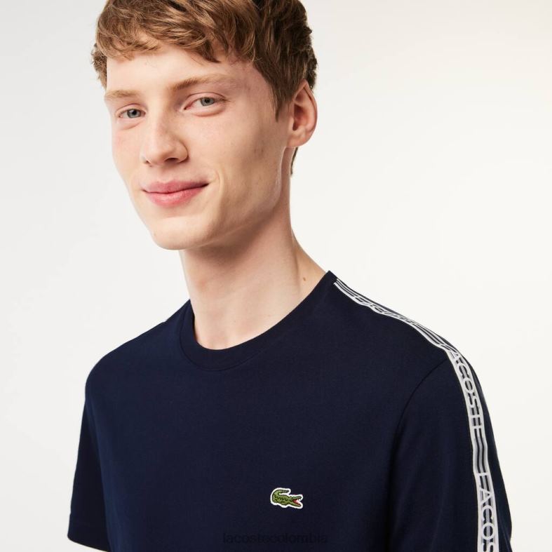 camiseta regular fit con raya del logo Azul marino Lacoste ropa hombres 80XZX47