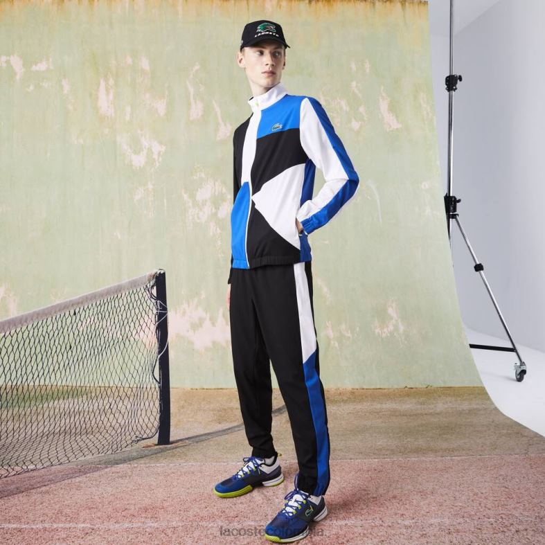 Chándal deportivo de tenis con estampado de cocodrilo. blanco/negro/azul/amarillo Lacoste ropa hombres 80XZX1144