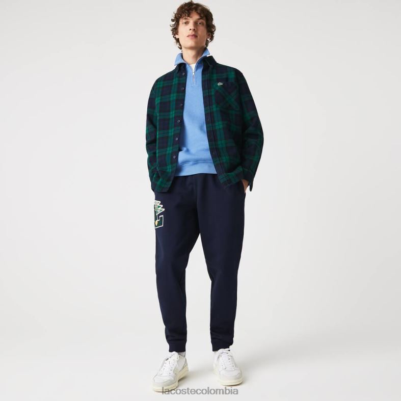banderines l insignia pantalones de chándal de lana Azul marino Lacoste ropa hombres 80XZX1168