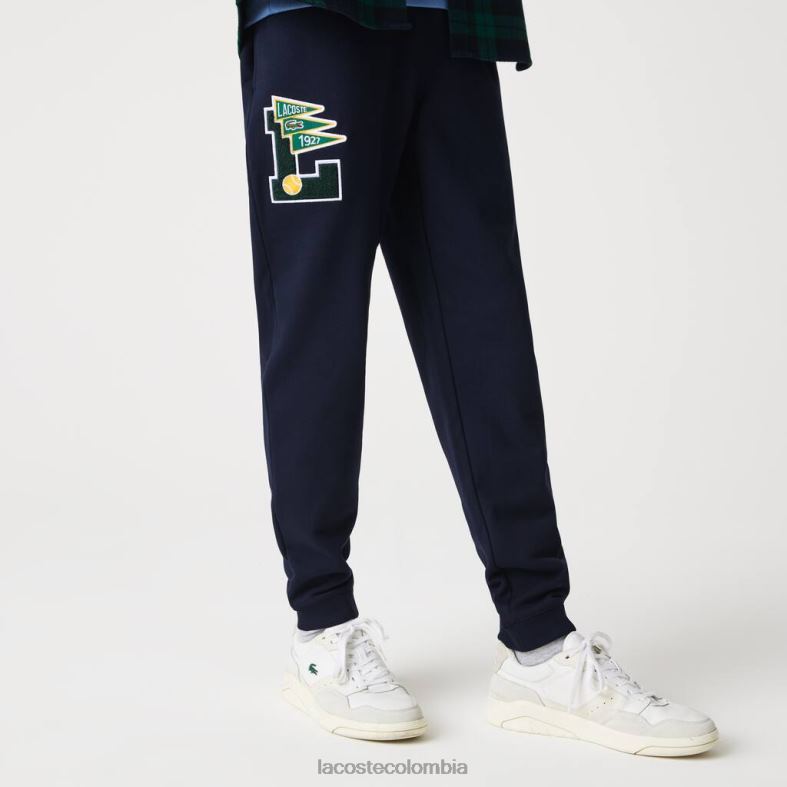 banderines l insignia pantalones de chándal de lana Azul marino Lacoste ropa hombres 80XZX1168