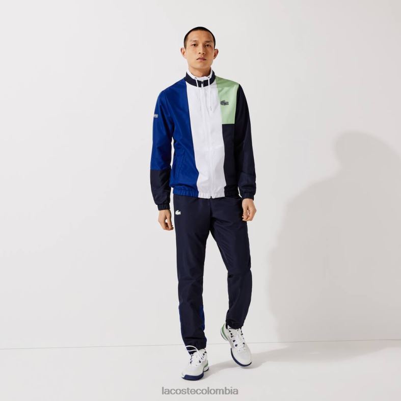 chándal deportivo con bloques de color azul/verde/azul marino/blanco Lacoste ropa hombres 80XZX1201