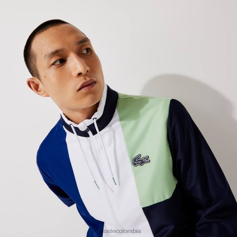 chándal deportivo con bloques de color azul/verde/azul marino/blanco Lacoste ropa hombres 80XZX1201