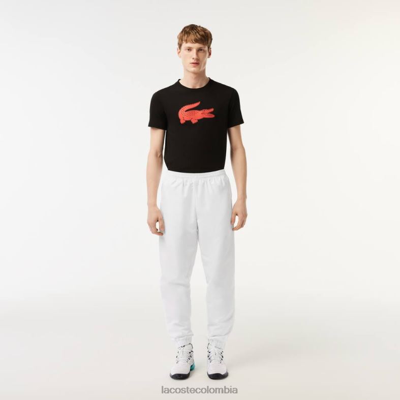 pantalones deportivos de chándal de tela ligera blanco Lacoste ropa hombres 80XZX549