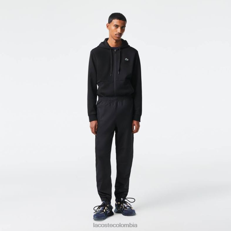 pantalones deportivos de chándal de tela ligera negro Lacoste ropa hombres 80XZX550