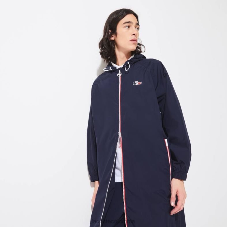 Chubasquero plegable Sport French Sporting Spirit Edition azul marino/blanco/rojo Lacoste ropa hombres 80XZX1296