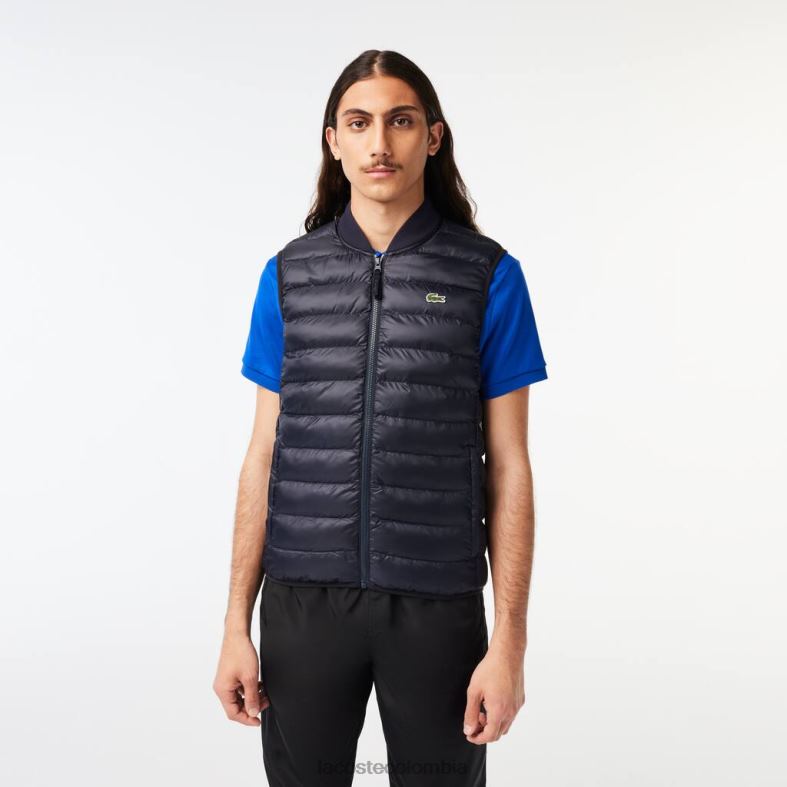 chaleco acolchado repelente al agua Azul marino Lacoste ropa hombres 80XZX1253