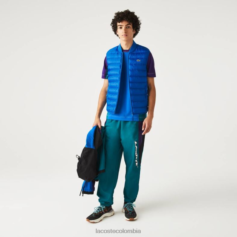 chaleco acolchado repelente al agua azul Lacoste ropa hombres 80XZX1251