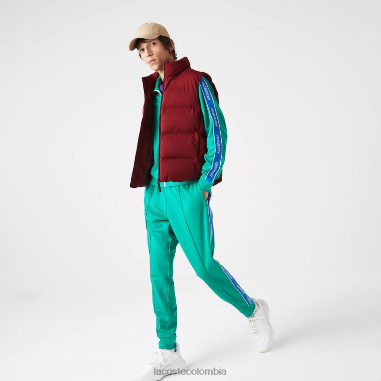 chaleco con capucha plegable Burdeos Lacoste ropa hombres 80XZX1258