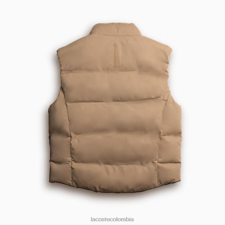 chaleco con capucha plegable beige Lacoste ropa hombres 80XZX1260