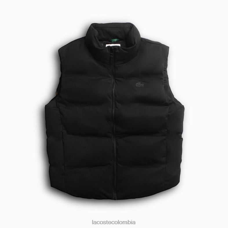 chaleco con capucha plegable negro Lacoste ropa hombres 80XZX1259