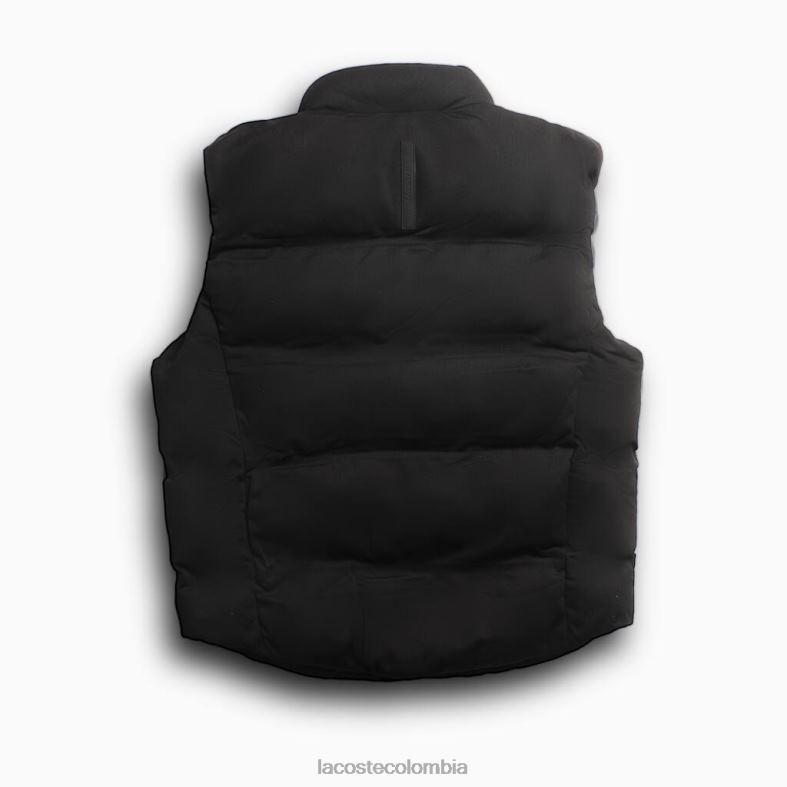 chaleco con capucha plegable negro Lacoste ropa hombres 80XZX1259