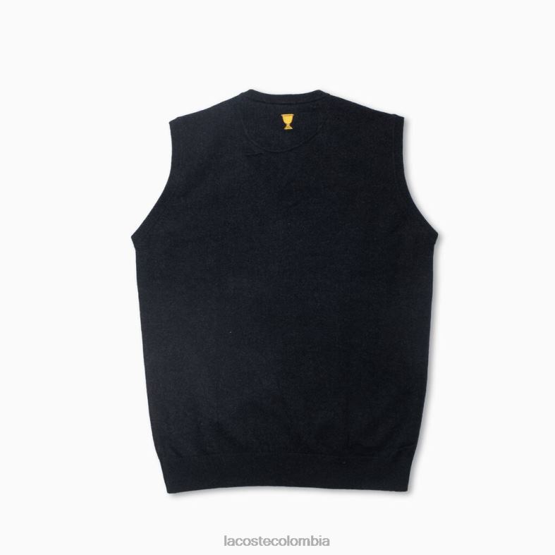 chaleco de cachemira negro Lacoste ropa hombres 80XZX1543
