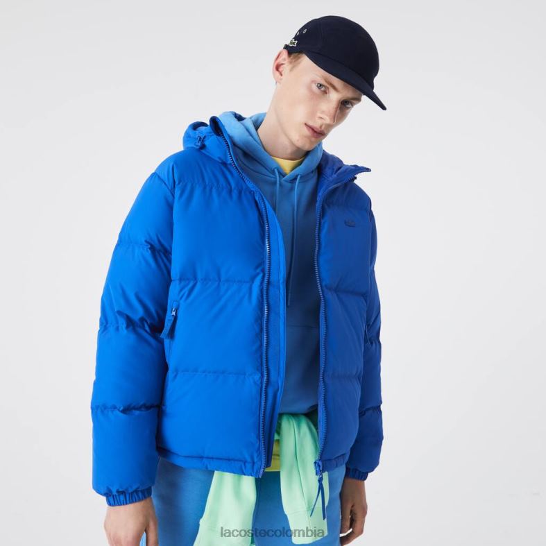 chaqueta acolchada repelente al agua azul Lacoste ropa hombres 80XZX1213