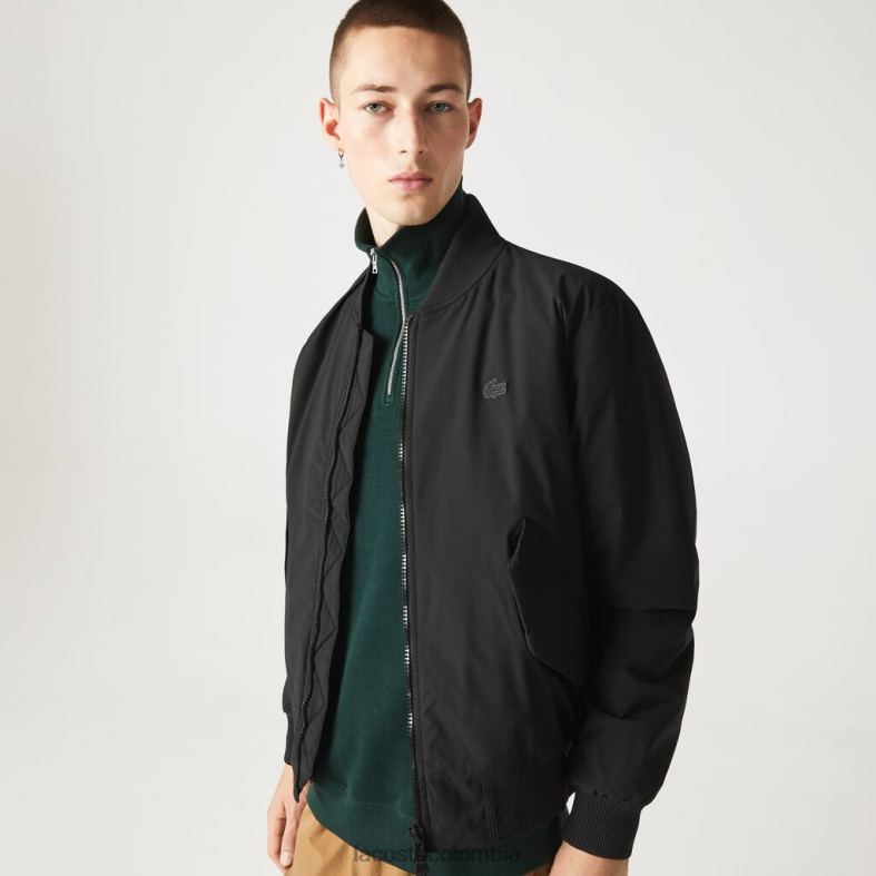 chaqueta bomber acolchada con aislamiento negro Lacoste ropa hombres 80XZX1242