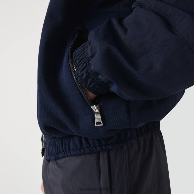 chaqueta con cremallera y bloques de color con logo gráfico en vivo Azul marino Lacoste ropa hombres 80XZX1315