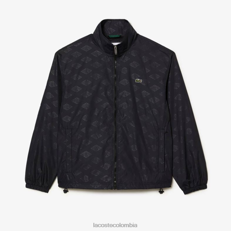 chaqueta deportiva con monograma negro Lacoste ropa hombres 80XZX377