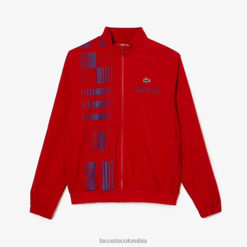 chaqueta deportiva x novak djokovic rojo purpura Lacoste ropa hombres 80XZX1266