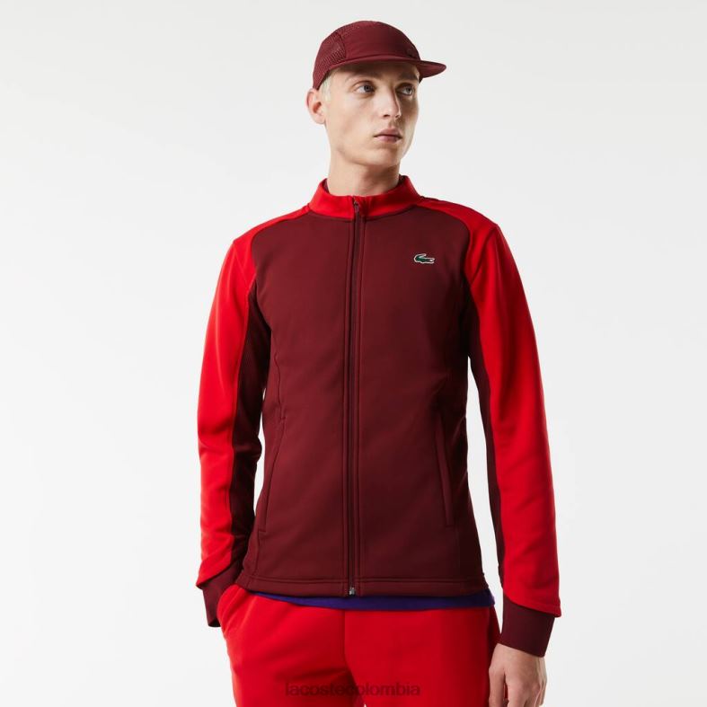 chaqueta termica deportiva de golf burdeos/rojo Lacoste ropa hombres 80XZX1076