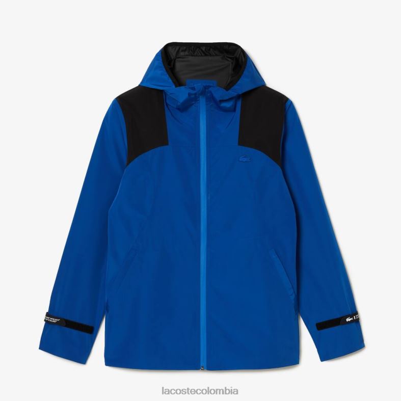 cortavientos deportivo impermeable azul negro Lacoste ropa hombres 80XZX403
