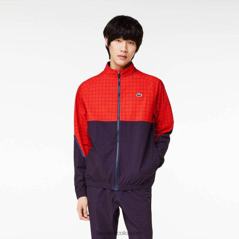 conjunto jogging tenis x novak djokovic rojo/azul marino Lacoste ropa hombres 80XZX268