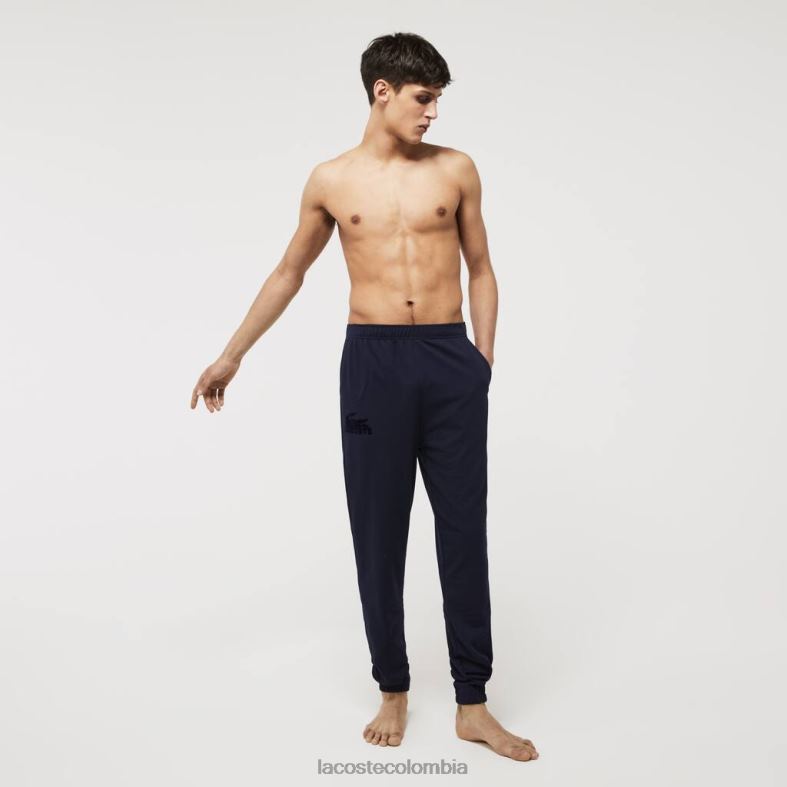 joggers confort de felpa de algodón Azul marino Lacoste ropa hombres 80XZX1477