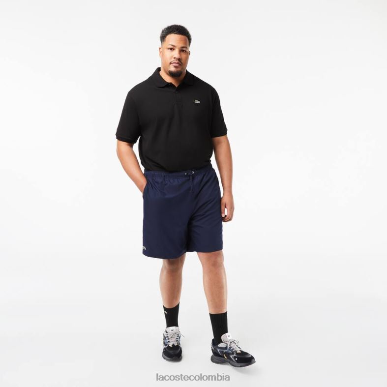 pantalones cortos deportivos con forro de punto y ajuste relajado - talla grande - grande Azul marino Lacoste ropa hombres 80XZX1447