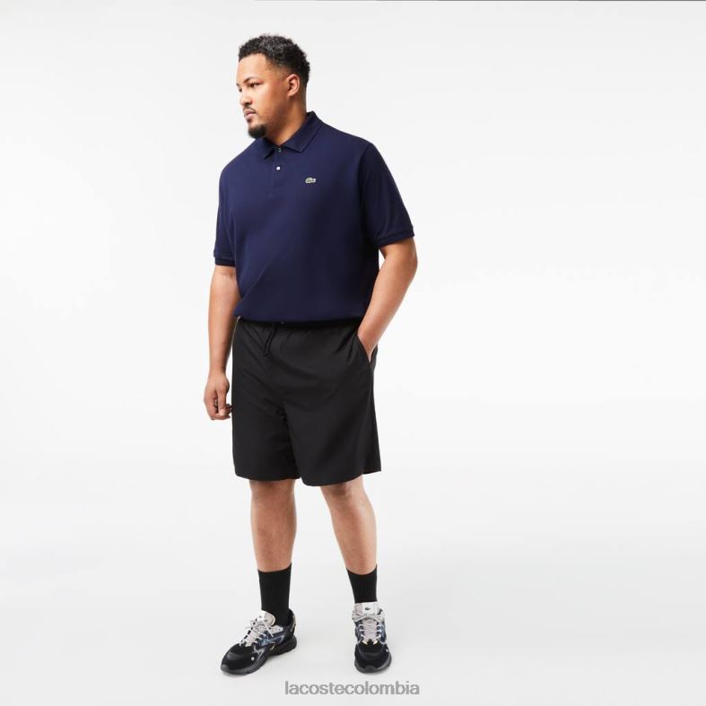 pantalones cortos deportivos con forro de punto y ajuste relajado - talla grande - grande negro Lacoste ropa hombres 80XZX1445