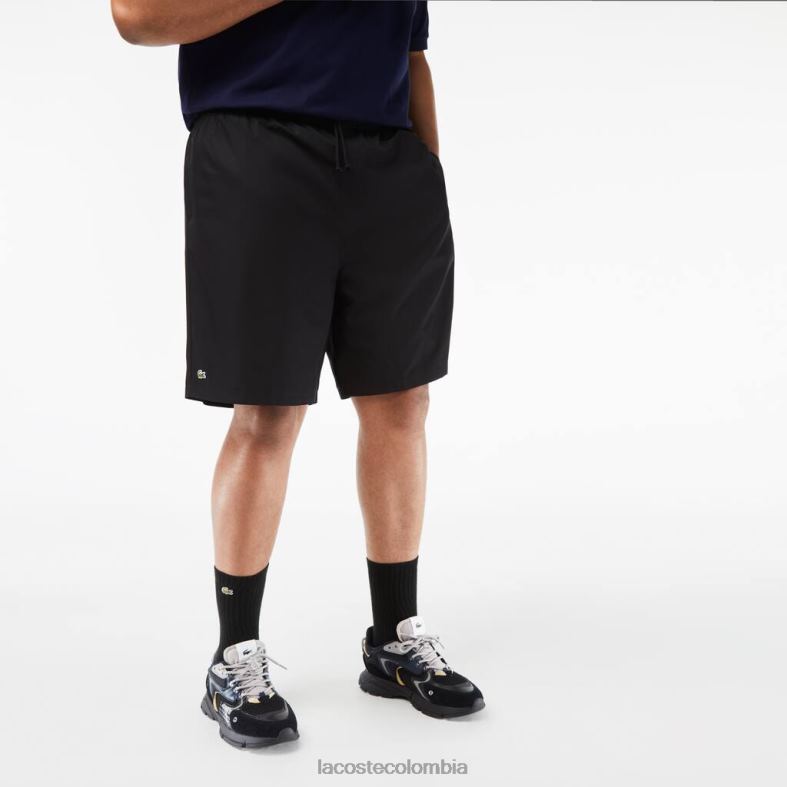 pantalones cortos deportivos con forro de punto y ajuste relajado - talla grande - grande negro Lacoste ropa hombres 80XZX1445