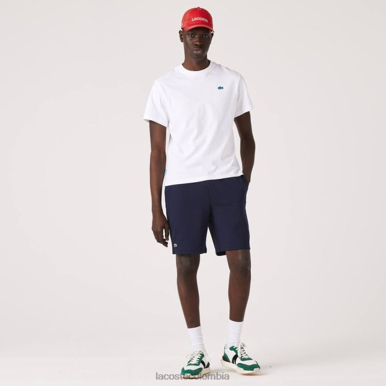 pantalones cortos deportivos de tenis de lana Azul marino Lacoste ropa hombres 80XZX1338