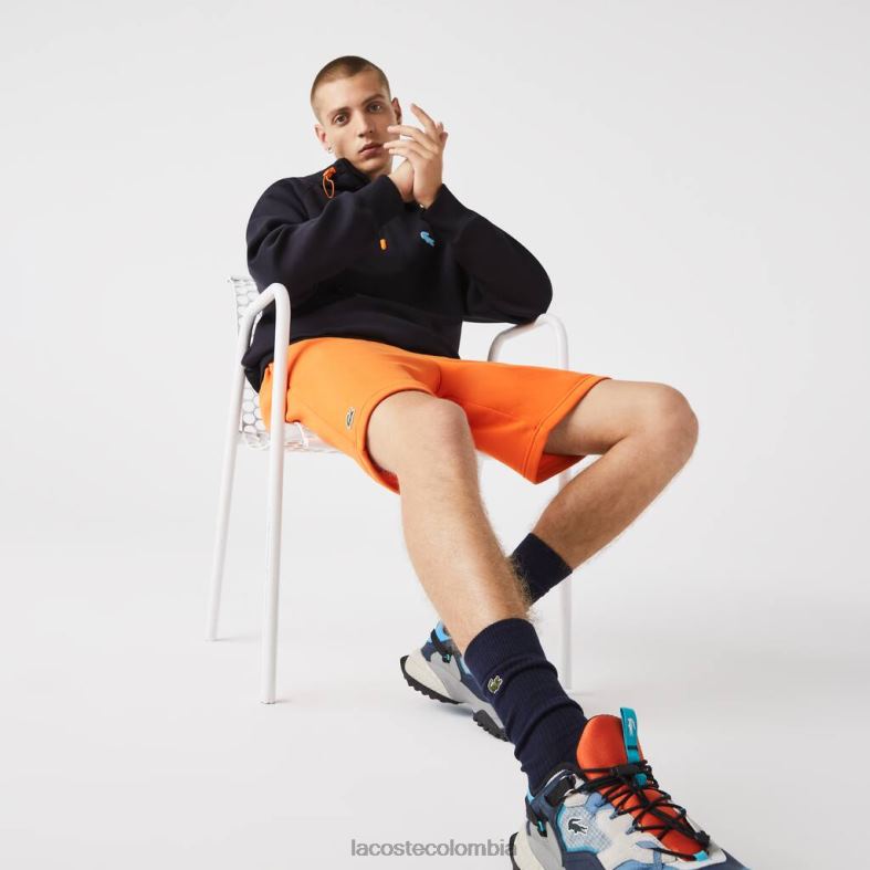 pantalones cortos deportivos de tenis de lana naranja Lacoste ropa hombres 80XZX1577