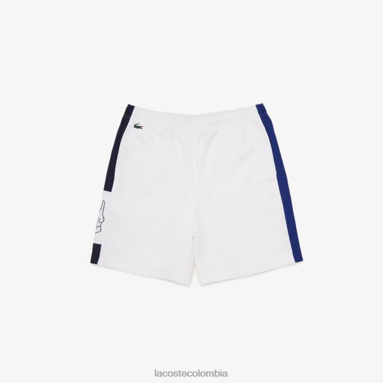 shorts deportivos color block claros blanco/azul/azul marino/blanco Lacoste ropa hombres 80XZX1624