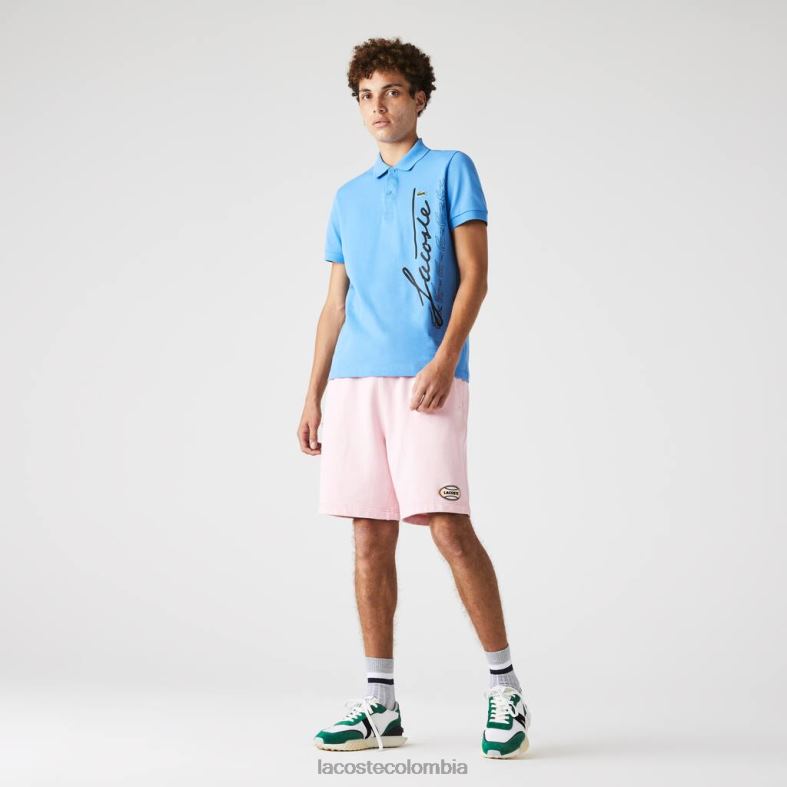 shorts vivos de felpa de algodón jaspeado rosa Lacoste ropa hombres 80XZX1611
