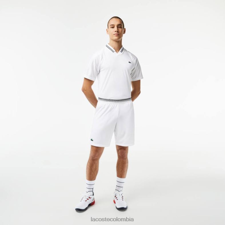 tenis x daniil medvedev pantalones cortos de malla blanco Lacoste ropa hombres 80XZX428