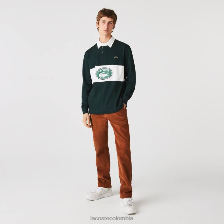 pantalones chinos de pana de corte recto marrón Lacoste ropa hombres 80XZX1583