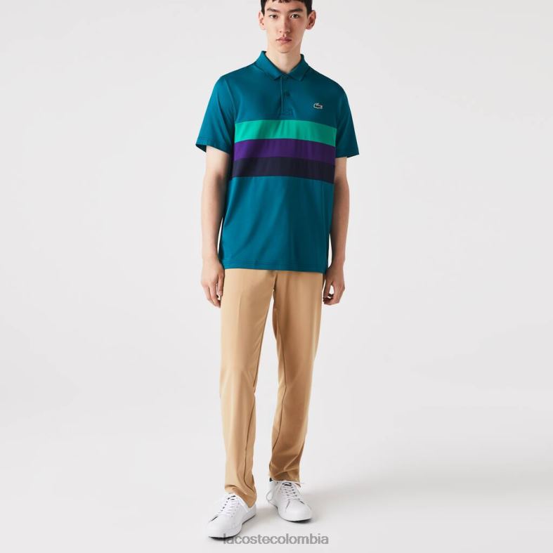 pantalones chinos deportivos elásticos de golf beige Lacoste ropa hombres 80XZX424