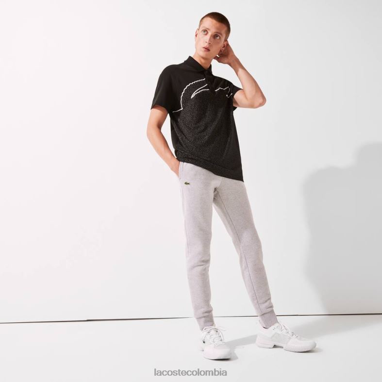 pantalones deportivos de tenis de lana de algodón lomo gris Lacoste ropa hombres 80XZX1204