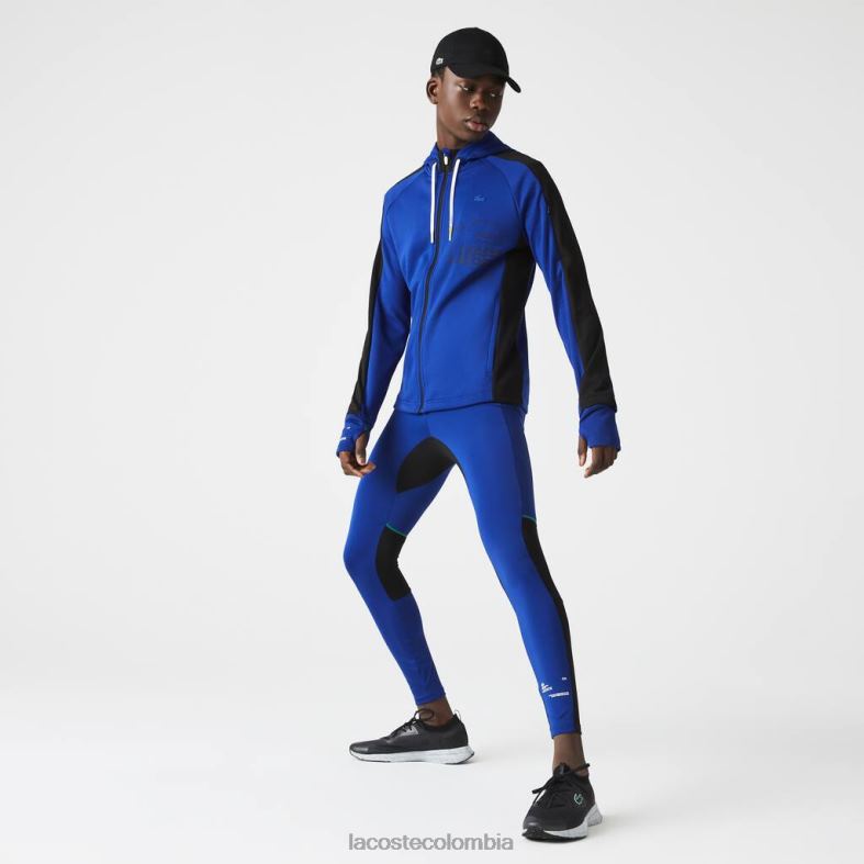 leggings deportivos azul/negro/blanco Lacoste ropa hombres 80XZX1138